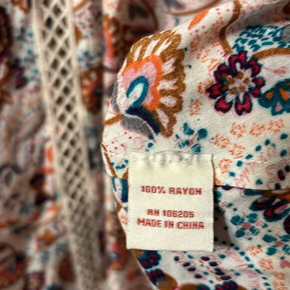 Sundance Jessamyn Boho Peasant Blouse Medium - Picture 3 of 6